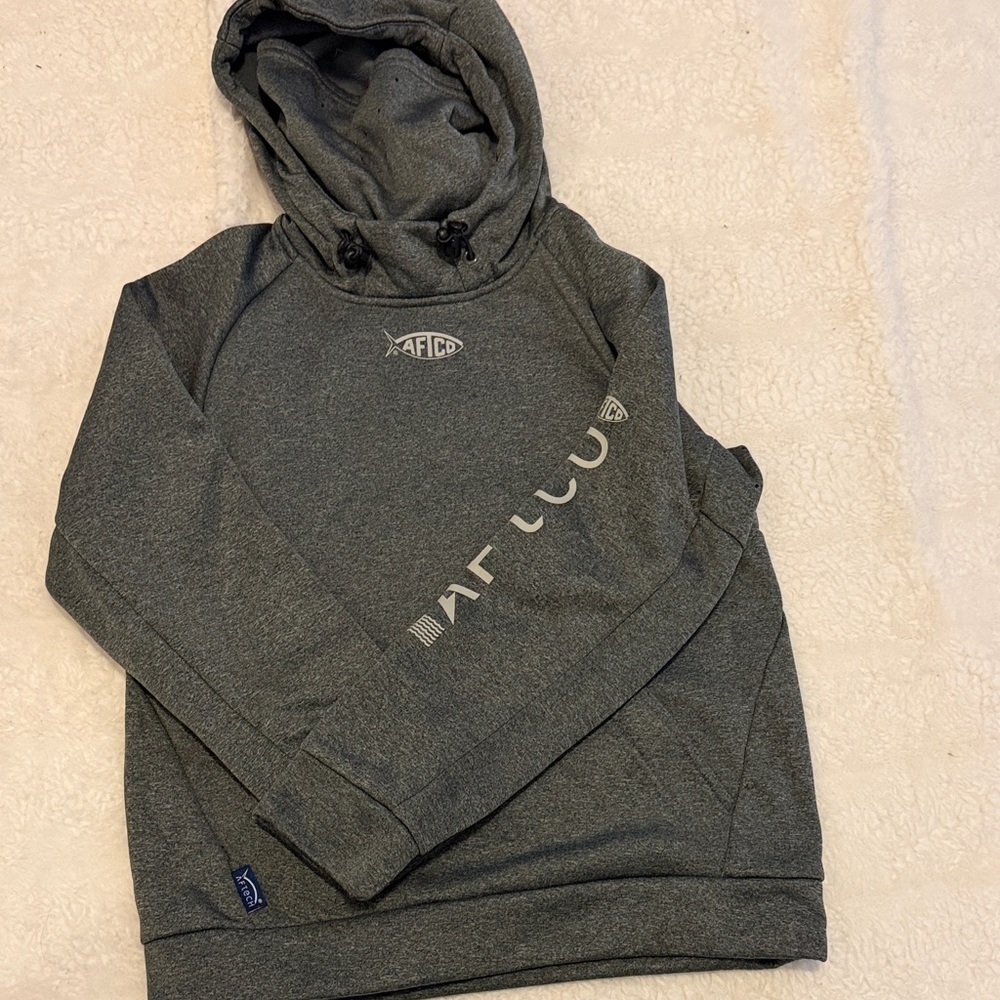 Aftco  kids Gray Hooded Pullover Sweatshirt